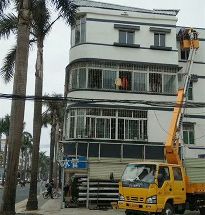 广东澄海高空清洗外墙车出租-中桥建