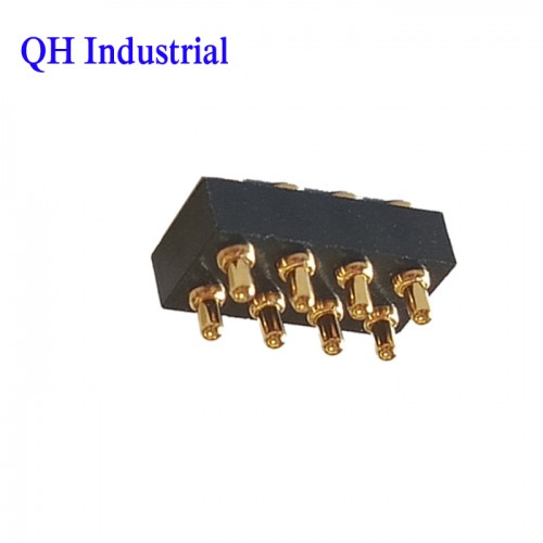 折弯式 pogo pin2pin磁吸连接器镀金黄铜充电军工通讯