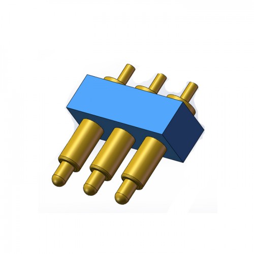 弹簧顶针3.0mm间距弹簧针连接器无线设备镀金黄铜充电