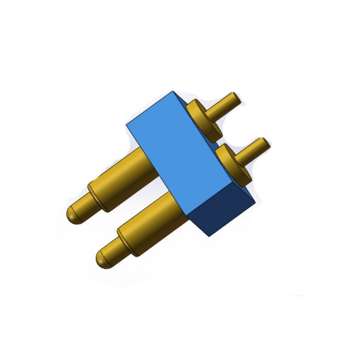 插板式（DIP） pogo pin磁铁连接器军事电子镀金黄铜