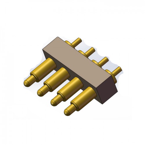 pogo pin弹簧针异形磁吸连接器军事电子镀金黄铜