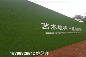 山东青岛市矿区环保草坪布挡墙-人造草坪每天价格