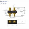 弹簧探针1pin磁吸连接器军事电子镀金黄铜